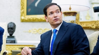 Marco Rubio said in the Oval Office, in the presence of Donald Trump, that the rivalries between Israel and Syria are "historic" and long-standing. (Bloomberg) Marco Rubio said in the Oval Office, in the presence of Donald Trump, that the rivalries between Israel and Syria are "historic" and long-standing. (Bloomberg)