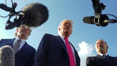 U.S. President Donald Trump speaks with the media, accompanied by U.S. Secretary of the Interior Doug Burgum and U.S. Secretary of Commerce Howard Lutnick, upon his arrival from Pennsylvania, at Joint Base Andrews, Maryland, U.S., July 15, 2025 (REUTERS) U.S. President Donald Trump speaks with the media, accompanied by U.S. Secretary of the Interior Doug Burgum and U.S. Secretary of Commerce Howard Lutnick, upon his arrival from Pennsylvania, at Joint Base Andrews, Maryland, U.S., July 15, 2025 (REUTERS)