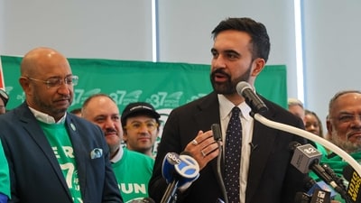 Zohran Mamdani had refused to condemn the slogan "Globalize the Intifada" during his campaign in June. (Getty Images via AFP)