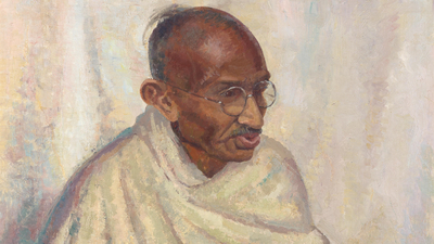The portrait artist, Clare Leighton, was introduced to Gandhi when he visited London in 1931 (Bonhams)