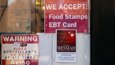 Signs displayed at a Brooklyn grocery store, Dec. 5, 2019. Signs displayed at a Brooklyn grocery store, Dec. 5, 2019.