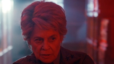 Linda Hamilton is seen as Dr Kay in Stranger Things Season 5 (X) Linda Hamilton is seen as Dr Kay in Stranger Things Season 5 (X)
