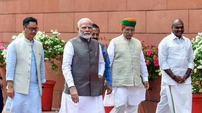 Prime Minister Narendra Modi during the Budget session of the Parliament in New Delhi. (ANI) Prime Minister Narendra Modi during the Budget session of the Parliament in New Delhi. (ANI)