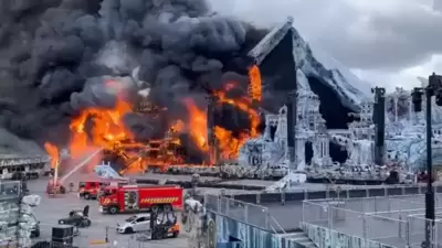Tomorrowland main stage in Belgium has been completely destroyed by a massive fire (X)