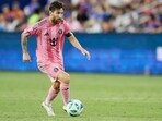 Inter Miami's Lionel Messi dribbles the ball against FC Cincinnati during the second half of an MLS soccer match Inter Miami's Lionel Messi dribbles the ball against FC Cincinnati during the second half of an MLS soccer match