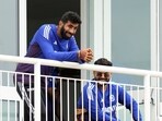 Rishabh Pant and teammate Jasprit Bumrah at The County Ground for a training session ahead of the fourth Test cricket match between India and England, in Beckenham Rishabh Pant and teammate Jasprit Bumrah at The County Ground for a training session ahead of the fourth Test cricket match between India and England, in Beckenham