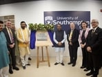Union Education Minister Dharmendra Pradhan and other dignitaries at the launch event