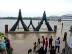 Varanasi: Submerged Namo Ghat as the Ganga river continues to rise during the monsoon season, in Varanasi, Wednesday, July 16, 2025. Varanasi: Submerged Namo Ghat as the Ganga river continues to rise during the monsoon season, in Varanasi, Wednesday, July 16, 2025.