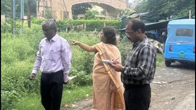 “Green belts are not vacant land to be grabbed, they are buffers against pollution, heat, and unplanned development. Reclaiming encroached spaces is not just about enforcement but restoring the city’s ecological balance”, said officer on special duty Gunja Singh. (HT Photos) “Green belts are not vacant land to be grabbed, they are buffers against pollution, heat, and unplanned development. Reclaiming encroached spaces is not just about enforcement but restoring the city’s ecological balance”, said officer on special duty Gunja Singh. (HT Photos)