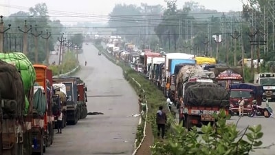 Trucks and other vehicles being stranded on the Kolkata-Chennai National Highway, as BJD observes 'Balasore Bandh'. (ANI Video Grab) Trucks and other vehicles being stranded on the Kolkata-Chennai National Highway, as BJD observes 'Balasore Bandh'. (ANI Video Grab)