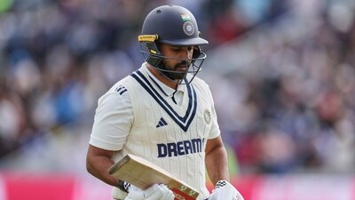 India's Karun Nair walks off the field (AP)