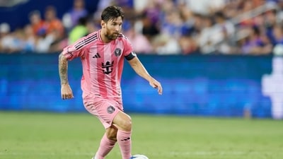 Inter Miami's Lionel Messi dribbles the ball against FC Cincinnati during the second half of an MLS soccer match (AP) Inter Miami's Lionel Messi dribbles the ball against FC Cincinnati during the second half of an MLS soccer match (AP)