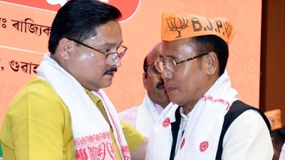 Ex-United Liberation Front of Assam-Independent (ULFA-I) commander Dristi Rajkhowa, aka Manoj Rabha, joined the BJP in the presence of the party's Assam president Dilip Saikia. (ANI) Ex-United Liberation Front of Assam-Independent (ULFA-I) commander Dristi Rajkhowa, aka Manoj Rabha, joined the BJP in the presence of the party's Assam president Dilip Saikia. (ANI)