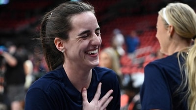 Caitlin Clark, in her most recent game against Connecticut Sun, fought with the referee and picked up an inury. (Getty Images via AFP) Caitlin Clark, in her most recent game against Connecticut Sun, fought with the referee and picked up an inury. (Getty Images via AFP)