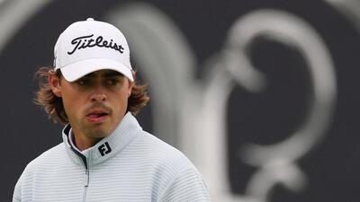 Denmark's Jacob Skov Olesen reacts on the 18th green during the first round. (REUTERS) Denmark's Jacob Skov Olesen reacts on the 18th green during the first round. (REUTERS)