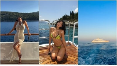 Kylie Jenner reportedly rented Lady Britt, a luxurious 63-meter motor yacht built by Feadship in 2011, which is perfect for those seeking a high-end charter experience with top-notch amenities. (Instagram/ Kylie Jenner) Kylie Jenner reportedly rented Lady Britt, a luxurious 63-meter motor yacht built by Feadship in 2011, which is perfect for those seeking a high-end charter experience with top-notch amenities. (Instagram/ Kylie Jenner)
