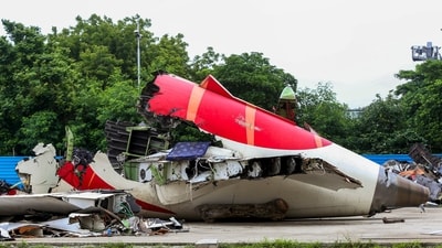 Wreckage of Air India's Boeing 787-8 aircraft, which was operating flight AI 171 from Ahmedabad to London, placed under tight security, seen a month after the tragedy, in Ahmedabad. (PTI) Wreckage of Air India's Boeing 787-8 aircraft, which was operating flight AI 171 from Ahmedabad to London, placed under tight security, seen a month after the tragedy, in Ahmedabad. (PTI)