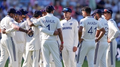 London: India's captain Shubman Gill with teammates before the start of England's second innings during the third day of the third Test match (PTI) London: India's captain Shubman Gill with teammates before the start of England's second innings during the third day of the third Test match (PTI)