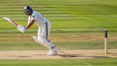India's batter Karun Nair plays a shot during the fourth day of the third Test match between India and England, at the Lord's Cricket Ground (PTI) India's batter Karun Nair plays a shot during the fourth day of the third Test match between India and England, at the Lord's Cricket Ground (PTI)