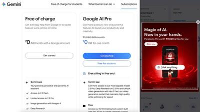 To snapshot the costs involved, Perplexity’s Pro subscription is priced at  ₹19,900 per year, while Google charges  ₹19,500 for their AI Pro plan. (Official images)