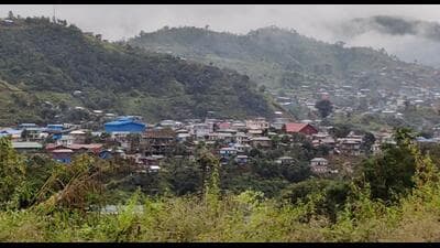 Zokhawthar, a village of around 5,000 people, alone hosts over 8,000 refugees. (Sourced) Zokhawthar, a village of around 5,000 people, alone hosts over 8,000 refugees. (Sourced)