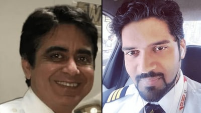 Air India plane pilot Sumeet Sabharwal, 56, and his co-pilot Clive Kunder, 32. (Air India pilots) Air India plane pilot Sumeet Sabharwal, 56, and his co-pilot Clive Kunder, 32. (Air India pilots)