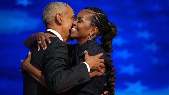 Barack Obama and wife Michelle Obama