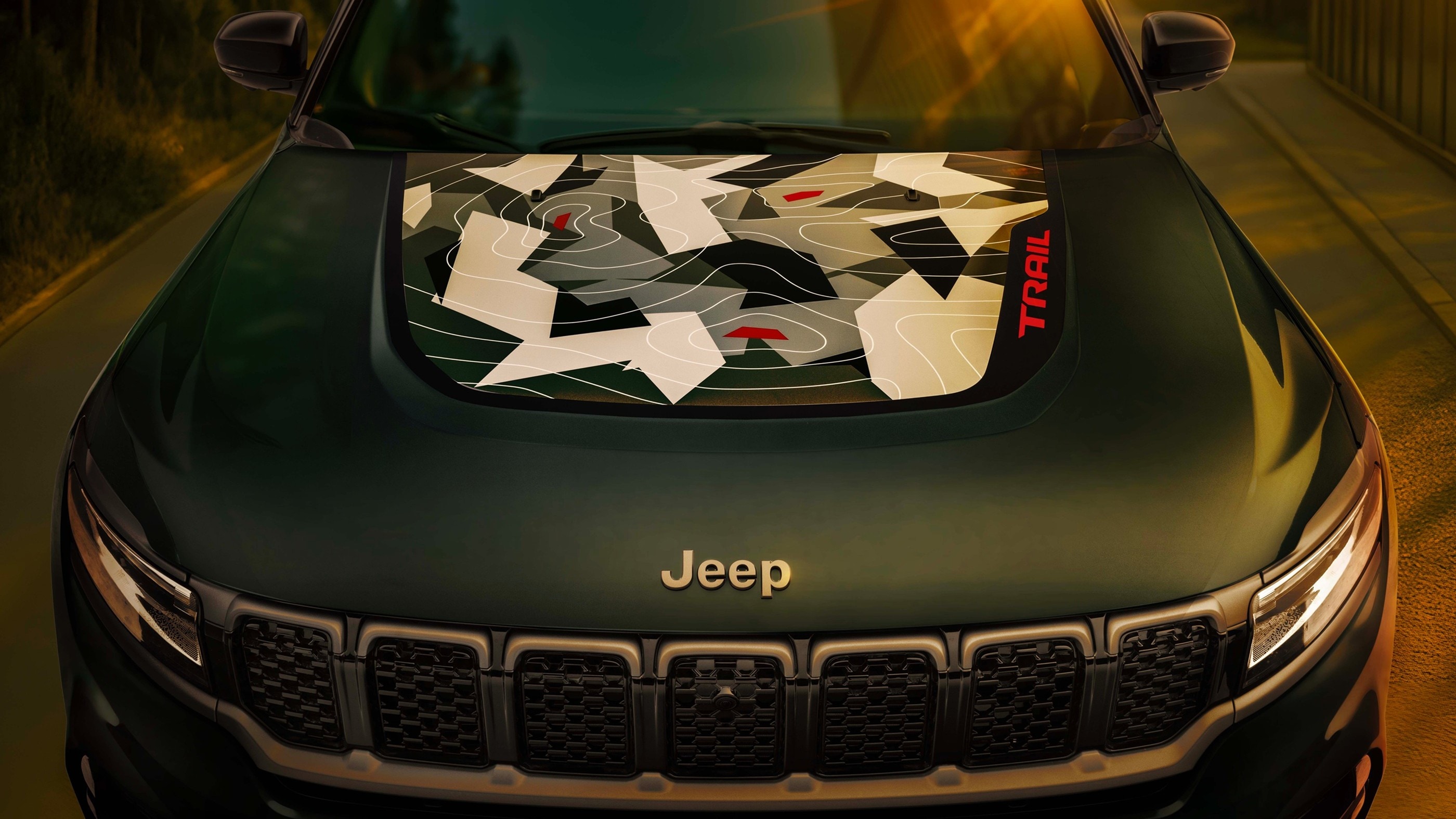 The Jeep Meridian Trail Edition adds the special decal on the bonnet, along with other visual enhancements across the exterior The Jeep Meridian Trail Edition adds the special decal on the bonnet, along with other visual enhancements across the exterior