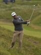 Keegan Bradley plays from the rough on the 7th hole during the second round of the British Open on Friday. (AP)