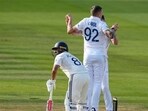 Brydon Carse celebrates after taking the wicket of Karun Nair, whose dismissal was a turning point in the fourth innings at Lord's.