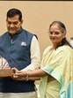 President Droupadi Murmu presents award to Uttar Pradesh urban development minister AK Sharma and Lucknow mayor Sushma Kharakwal in New Delhi on Thursday. (ANI PHOTO) President Droupadi Murmu presents award to Uttar Pradesh urban development minister AK Sharma and Lucknow mayor Sushma Kharakwal in New Delhi on Thursday. (ANI PHOTO)