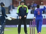 Charlie Dean of England reacts after being run out by Deepti Sharma of India during the 2022 Lord's ODI Charlie Dean of England reacts after being run out by Deepti Sharma of India during the 2022 Lord's ODI