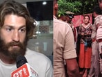 Dror Goldstein speaks to reporters, days after Russian Woman Nina Kutina and her kids were rescued from a forest cave near Gokarna. Dror Goldstein speaks to reporters, days after Russian Woman Nina Kutina and her kids were rescued from a forest cave near Gokarna.