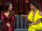 Kareena Kapoor and Priyanka Chopra during an episode of Koffee with Karan. 