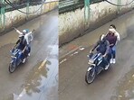The six attackers in the Patna hospital shooting are seen on CCTV footage after the incident. The six attackers in the Patna hospital shooting are seen on CCTV footage after the incident.