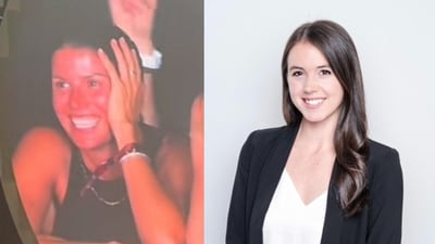 The viral woman misidentified on social media as Alyssa Stoddard (L) and Alyssa Stoddard (R), as seen on her LinkedIn profile. (X and LinkedIn) The viral woman misidentified on social media as Alyssa Stoddard (L) and Alyssa Stoddard (R), as seen on her LinkedIn profile. (X and LinkedIn)