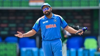 India's captain Rohit Sharma reacts after the toss before the start of the ICC Champions Trophy final cricket match between India and New Zealand (AFP) India's captain Rohit Sharma reacts after the toss before the start of the ICC Champions Trophy final cricket match between India and New Zealand (AFP)