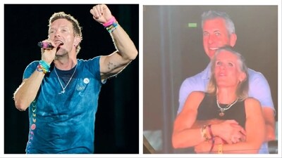 The incident happened during Chris Martin's concert near Boston on Wednesday. The incident happened during Chris Martin's concert near Boston on Wednesday.