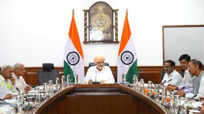 Haryana agriculture and farmers’ welfare minister Shyam Singh Rana during a meeting in Chandigarh on Friday. (Sourced)