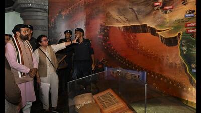 Haryana chief minister Nayab Singh Saini inspects the state government's project 'Jyotisar Anubhav Kendra' in Kurukshetra on Friday. (Sourced) Haryana chief minister Nayab Singh Saini inspects the state government's project 'Jyotisar Anubhav Kendra' in Kurukshetra on Friday. (Sourced)