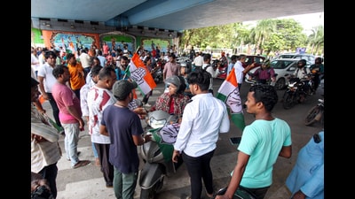 Massive protests erupted in Balasore over the student’s death. (ANI PHOTO)