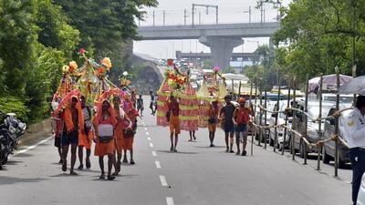 Officials said the arrangement will remain in place until the Kanwar Yatra concludes. (Sakib Ali/HT Photo) Officials said the arrangement will remain in place until the Kanwar Yatra concludes. (Sakib Ali/HT Photo)