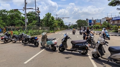 Two-wheelers used to block a road during a 'bandh' called by several opposition parties in protest over the death of a college student in Odisha (PTI) Two-wheelers used to block a road during a 'bandh' called by several opposition parties in protest over the death of a college student in Odisha (PTI)