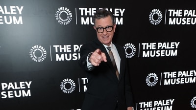 Stephen Colbert attends An Evening with Stephen Colbert and Tony Gilroy: "Andor" Season 2 at The Paley Museum (Getty Images via AFP) Stephen Colbert attends An Evening with Stephen Colbert and Tony Gilroy: "Andor" Season 2 at The Paley Museum (Getty Images via AFP)