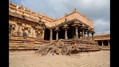 The Airavatesvara Temple built by the Cholas in Darasuram, now in modern Tamil Nadu. The Cholas were one of the great dynasties of the Sangam period (300 BCE to 300 CE). (Shutterstock) The Airavatesvara Temple built by the Cholas in Darasuram, now in modern Tamil Nadu. The Cholas were one of the great dynasties of the Sangam period (300 BCE to 300 CE). (Shutterstock)