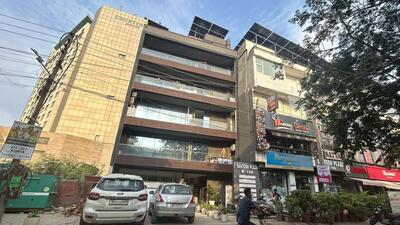 The illegal IVF centre in Block B of Sushant Lok 1 on Thursday. (Parveen Kumar/HT Photo)