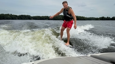 Jack Sarama said he wouldn’t be wakesurfing if he felt the sport was hurting local lakes. Jack Sarama said he wouldn’t be wakesurfing if he felt the sport was hurting local lakes.