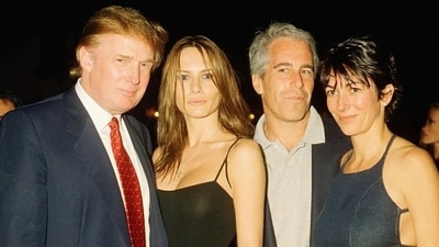 Trump's letter contained multiple lines of typewritten text surrounded by what looked to be a hand-drawn outline of a naked lady, according to letters the WSJ examined. (X) Trump's letter contained multiple lines of typewritten text surrounded by what looked to be a hand-drawn outline of a naked lady, according to letters the WSJ examined. (X)