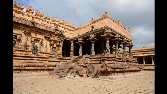 The Airavatesvara Temple built by the Cholas in Darasuram, now in modern Tamil Nadu. The Cholas were one of the great dynasties of the Sangam period (300 BCE to 300 CE). (Shutterstock)