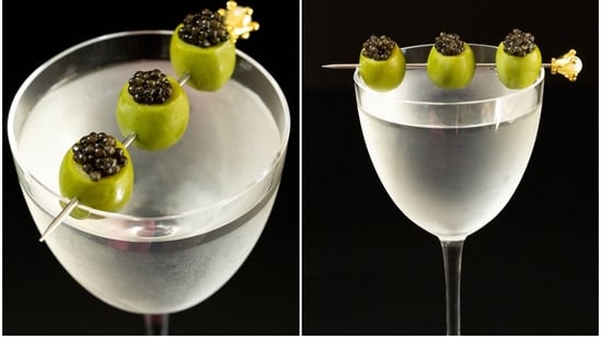 Caviar martini